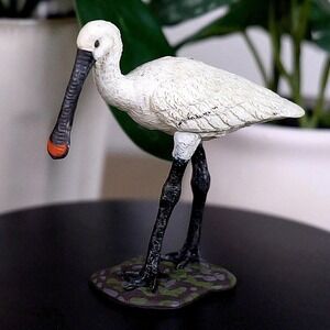 Eurasian Spoonbill Bird Figure - Hand Painted Montessori Nature Toy‎ Figurine